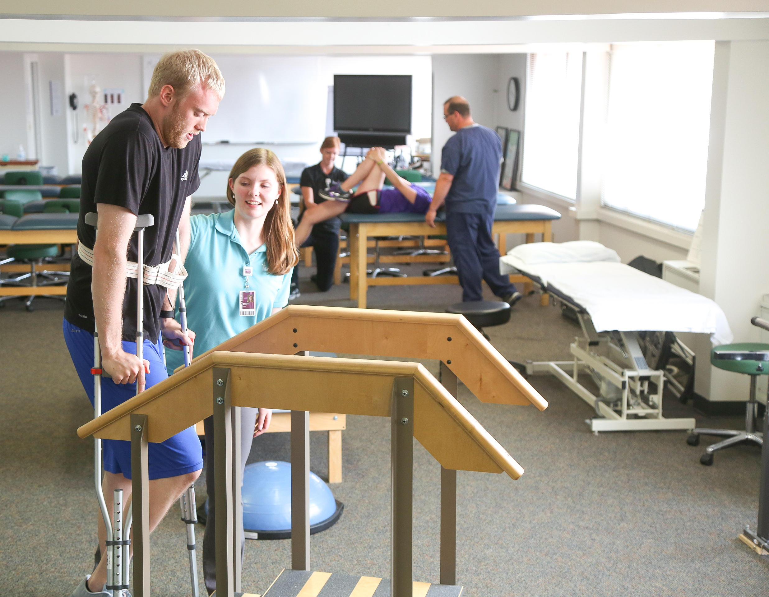 Photo of physical therapist assistant students Photo of physical therapist assistant students